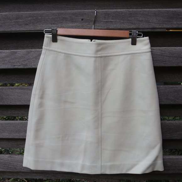 J.Crew Dresses & Skirts - J Crew Ivory  Denim Skirt Size 4 NEW   NWTS